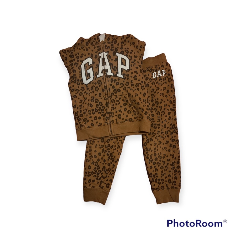 Gap Leopard Print Sweatsuit size 5
